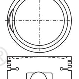 Piston & Pin Set MAZDA E5 TWIN CARB 4P1250-1.00 - Nason