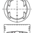 Piston & Pin Set HONDA D16A 4P1264-1.00 - NASON