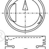 Piston & Pin Set MITSUBISHI G32B BELT DRIVE 4P1302-0.50 - Nason