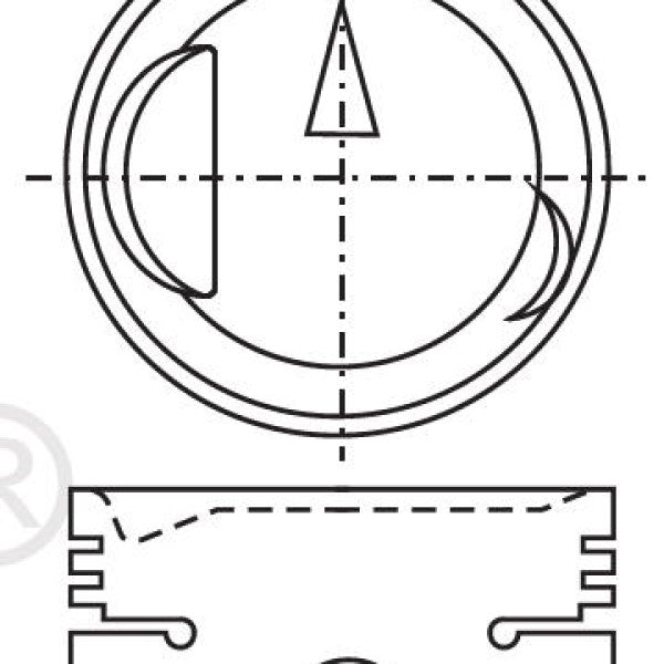 Piston & Pin Set MITSUBISHI G32B BELT DRIVE 4P1302-1.00 - NASON