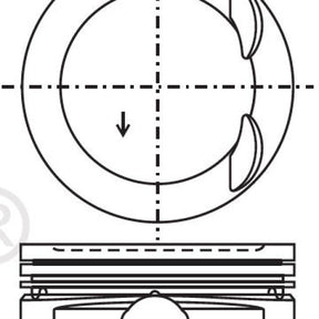 Piston & Pin Set MITSUBISHI 4B12 4P1360-STD - NASON