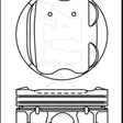 Piston & Pin Set NISSAN HR16DE 4P1449-0.75 - NASON