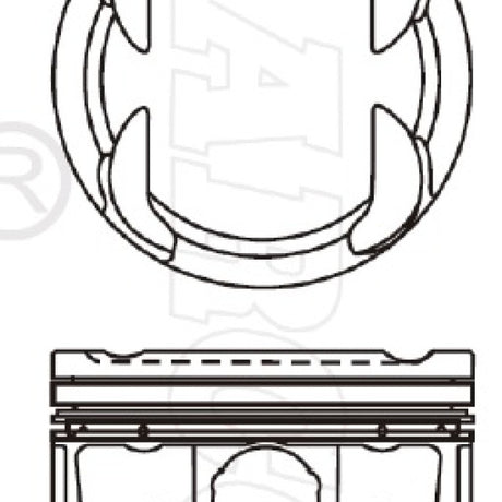 Piston & Pin Set HYUNDAI G4NB NU DOHC 16V 4P1477-STD - TOPLINE