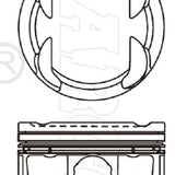 Piston & Pin Set HYUNDAI G4NB NU DOHC 16V 4P1477-1.00 - Topline