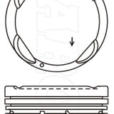 Piston & Pin Set HYUNDAI G4LC 4P1482-0.50 - Nason