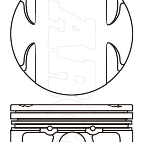 Piston & Pin Set MAZSA ZY DOHC 16V 4P1496-STD - NASON