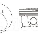 Piston & Pin Set VOLKSWAGEN AUDI SKODA 4P1499-0.50 - Nason