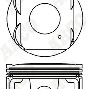 Piston & Pin Set TOYOTA 2TR-FE DOHC 16V 4P1514-1.00 - NASON