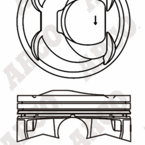 Piston & Ring Set HYUNDAI G4KJ DOHC 16V 4PR1474-0.50 - NASON