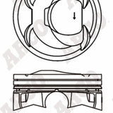 Piston & Ring Set HYUNDAI G4KJ DOHC 16V 4PR1474-STD - Nason