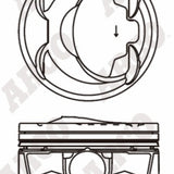 Piston & Ring Set HYUNDAI G4KJ DOHC 16V 4PR1511-STD - Nason