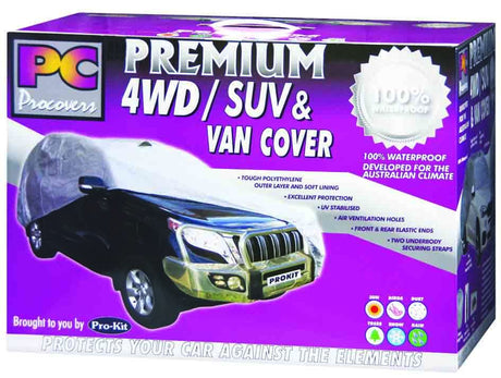 4WD SUV & Van Cover - Extra Large 100% Waterproof (508 x 195 x 152MM) - PC Procovers | Universal Auto Spares