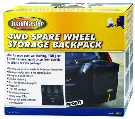 4WD Spare Wheel Storage Backpack, Heavy Duty 1600 Denier Polyester - PC Procover | Universal Auto Spares