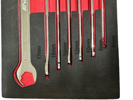 7 Piece Ultra-slim Ratcheting Open End Spanner Set - PKTool