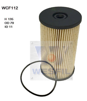 Diesel Fuel Filter R2642P Fits Audi WCF112 - Wesfil