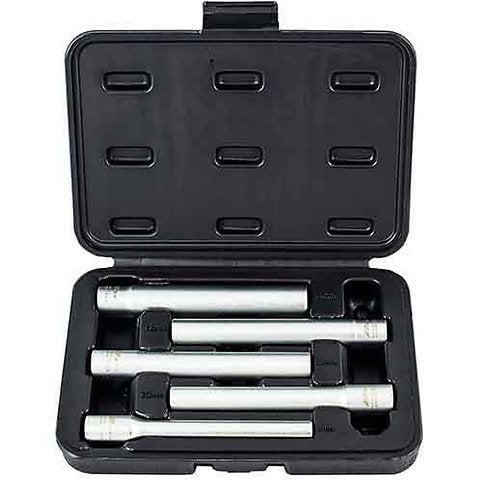 5 Piece 120mm 3/8” Drive 6PT CR-V Extra Long Socket Tradesmans Set - PKTool | Universal Auto Spares