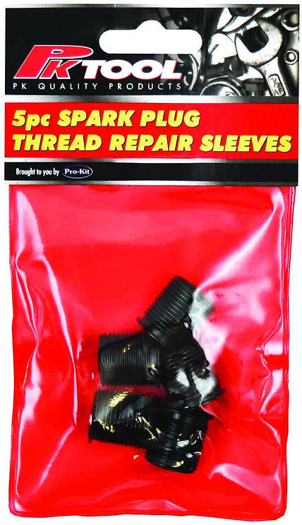 5 Piece Spark Plug Thread Repair Replacement Sleeve - PKTool | Universal Auto Spares
