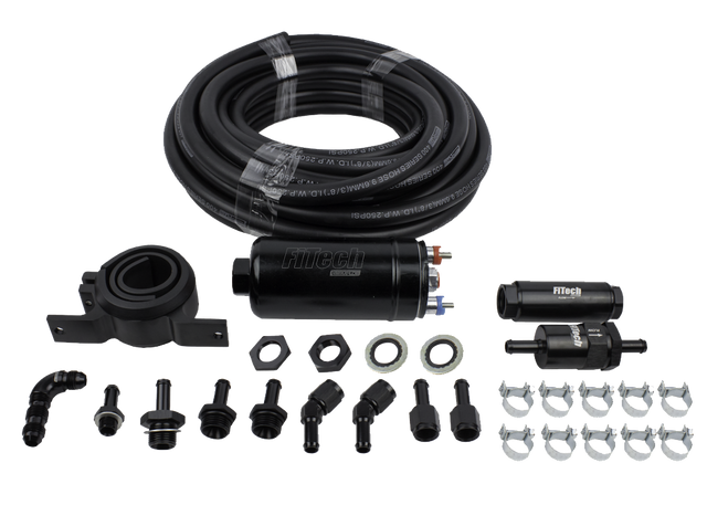 GO Fuel Inline Pump Fuel Delivery Kit 255LPH FI50001 - FiTech - Electric Fuel Pumps - FiTech