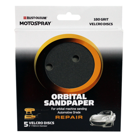 Orbital Sandpaper Velcro/Speed Grip 6H 180 GRIT 5 Piece - Rust-Oleum | Universal Auto Spares