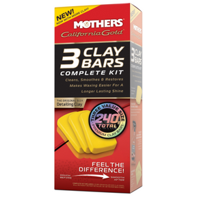 Mothers California Gold 3 Clay Bars Complete Kit Detailing Clay - Mothers