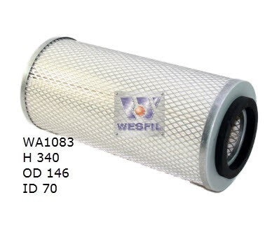 Air Filter A1580 Fits Tata WA1083 - Wesfil | Universal Auto Spares