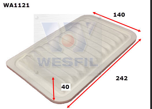 Air Filter A1442 Daihatsu Fits WA1121 - Wesfil | Universal Auto Spares