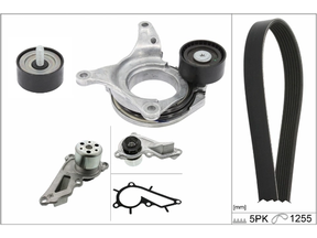 Water Pump + V-Ribbed Belt Kit 529054430 - INA