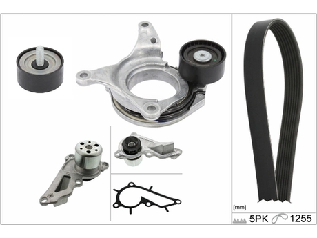 Water Pump + V-Ribbed Belt Kit 529054430 - INA
