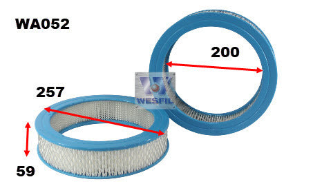 Air Filter A52 Fits Nissan WA052 - Wesfil | Universal Auto Spares