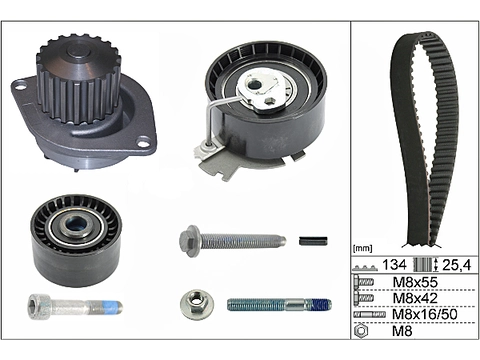 Water Pump & Timing Belt Kit 530037930 - INA
