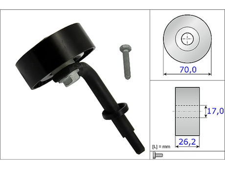Tensioner Pulley V-Ribbed Belt 531078310 - INA