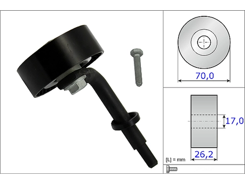 Tensioner Pulley V-Ribbed Belt 531078310 - INA