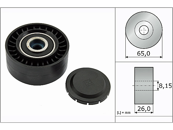 Deflection/Guide Pulley V-Ribbed Belt 532056410 - INA