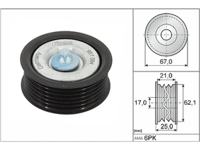 Deflection/Guide Pulley V-Ribbed Belt 532062910 - INA