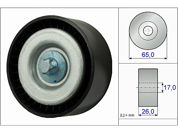 Deflection/Guide Pulley V-Ribbed Belt 532077710 - INA