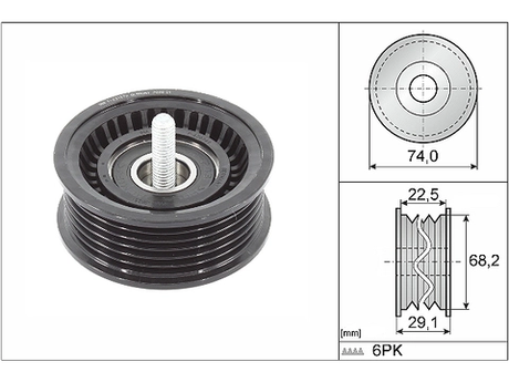 Deflection/Guide Pulley V-Ribbed Belt 532078410 - INA