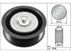 Deflection/Guide Pulley V-Ribbed Belt 532080810 - INA