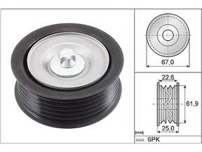 Deflection/Guide Pulley V-Ribbed Belt 532086610 - INA