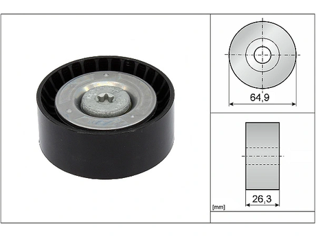 Deflection/Guide Pulley V-Ribbed Belt 532090510 - INA