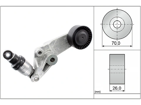 Belt Tensioner V-Ribbed Belt 534001610 - INA