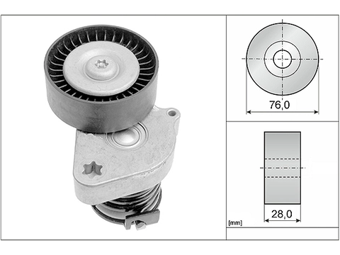 Belt Tensioner V-Ribbed Belt 534008130 - INA