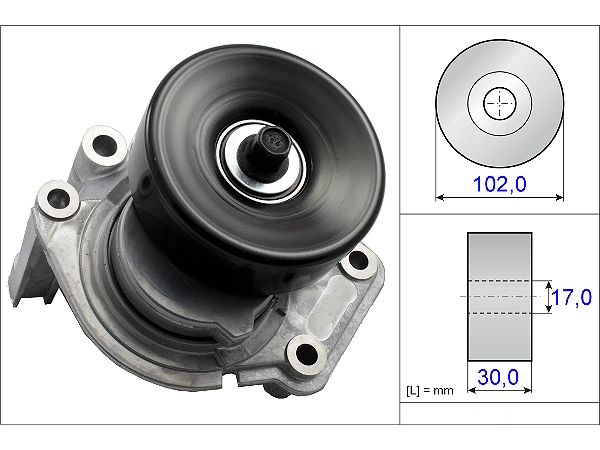 Belt Tensioner V-Ribbed Belt 534035010 - INA