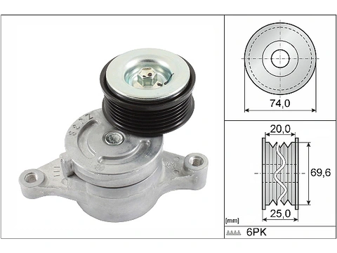 Belt Tensioner V-Ribbed Belt 534045710 - INA