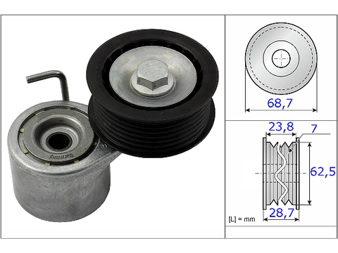 Belt Tensioner V-Ribbed Belt 534048710 - INA