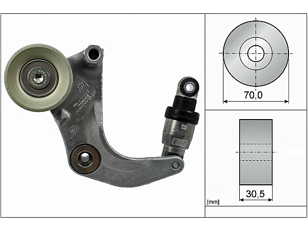 Belt Tensioner V-Ribbed Belt 534053410 - INA