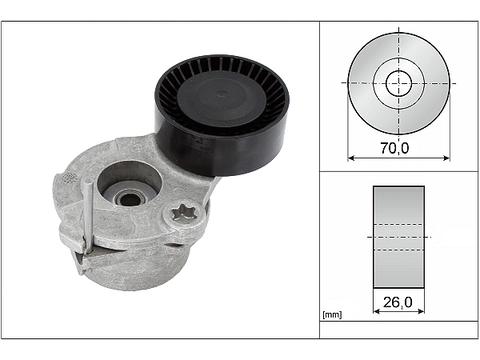 Belt Tensioner V-Ribbed Belt 534063010 - INA