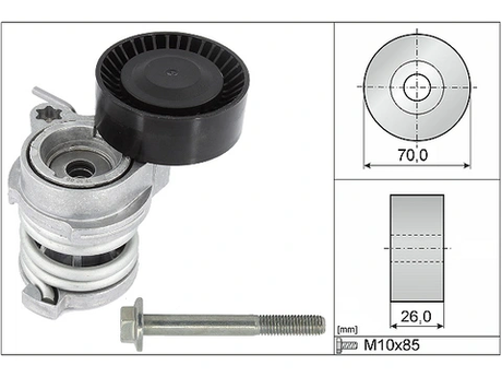 Belt Tensioner V-Ribbed Belt 534070810 - INA