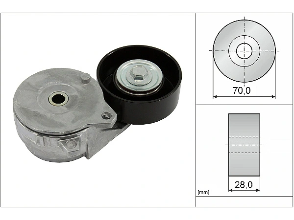 Belt Tensioner V-Ribbed Belt 534081310 - INA