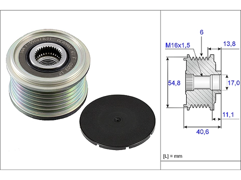 Alternator Freewheel Clutch 535010210 - INA