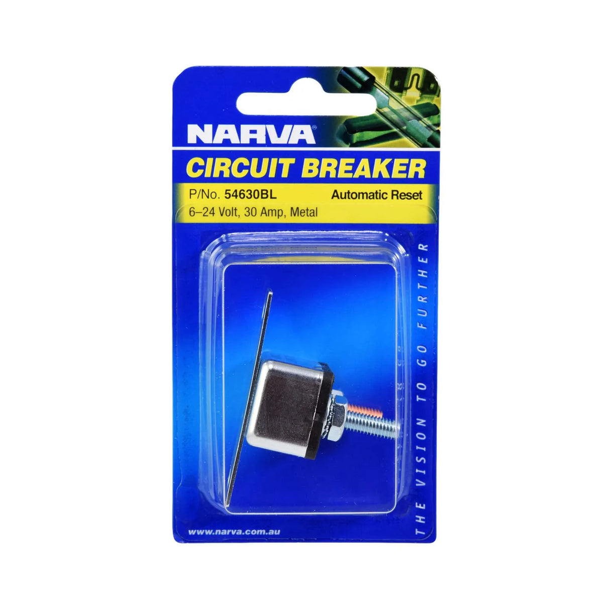 30 AMP Automatic Resetting Circuit Breaker Auto Reset 1 Piece - Narva | Universal Auto Spares